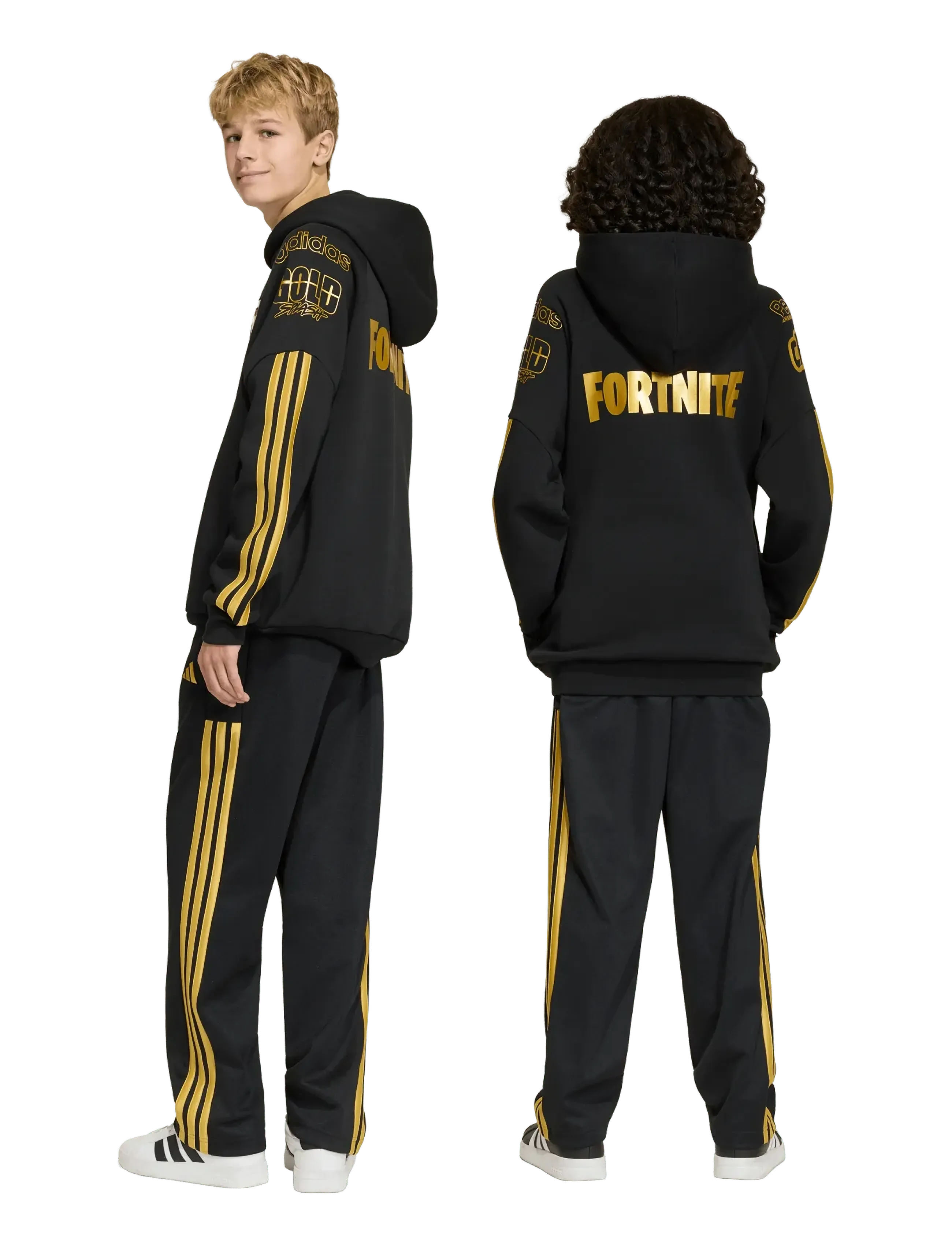 adidas Sportswear - J FN PNTS - sweatpants - black/goldmt - 4