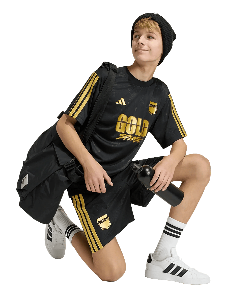 adidas Sportswear - J FN SHRT - sportimise püksid - black/goldmt - 0