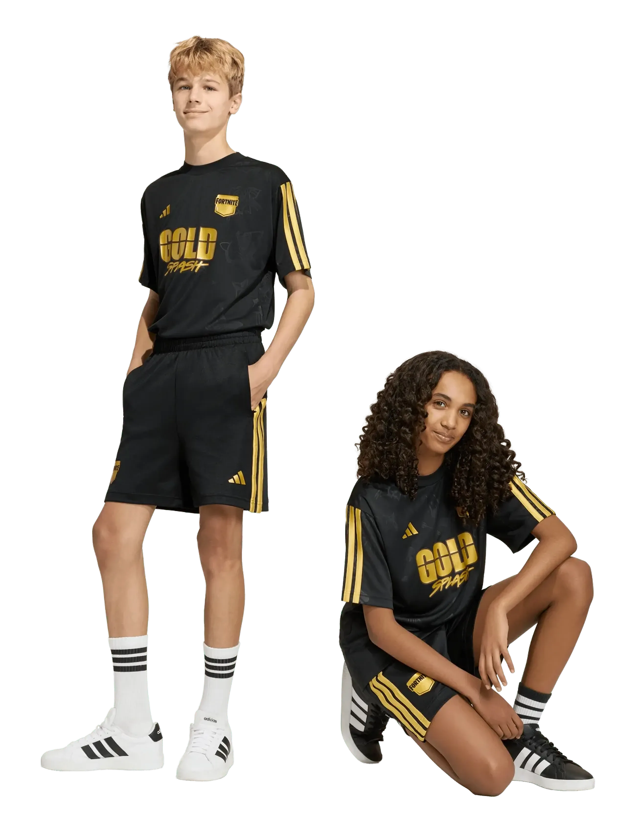 adidas Sportswear - J FN SHRT - black/goldmt - 3