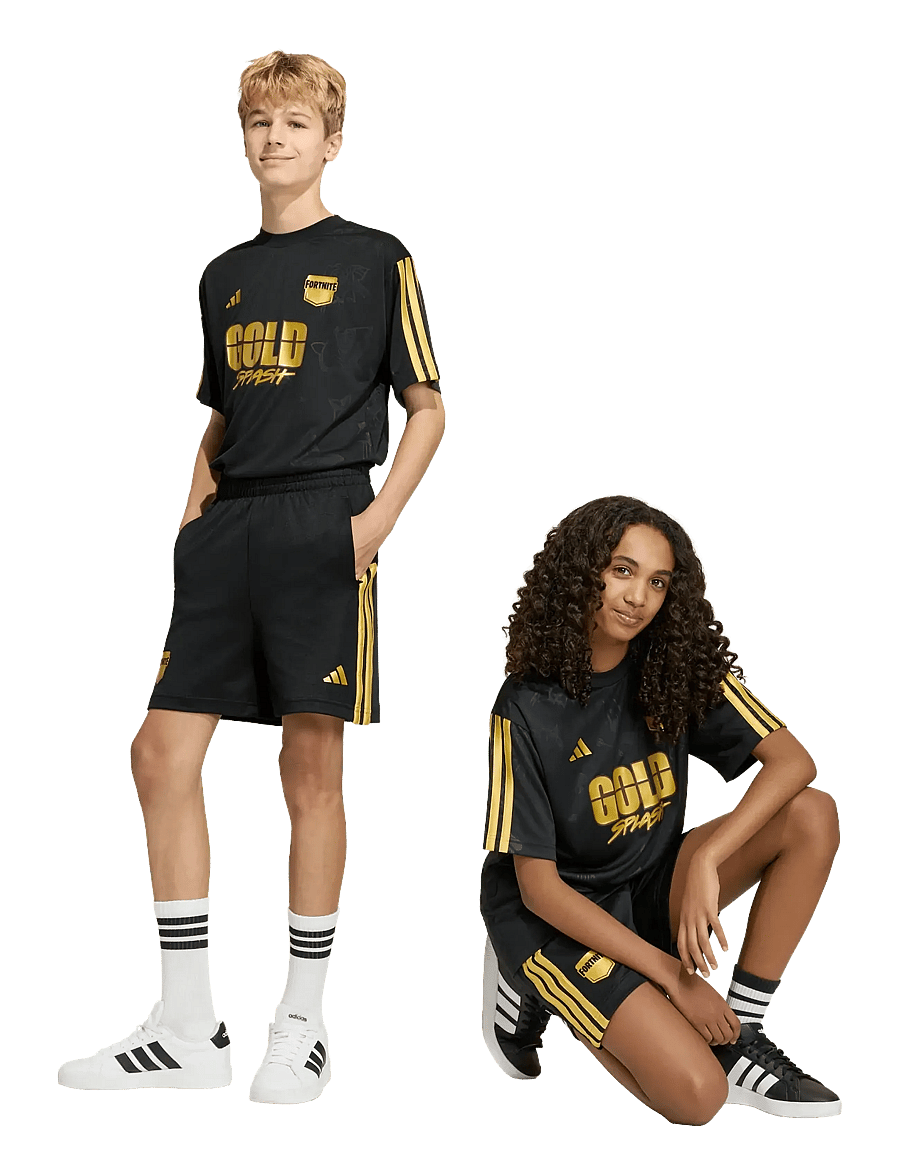 adidas Sportswear - J FN SHRT - sportimise püksid - black/goldmt - 3