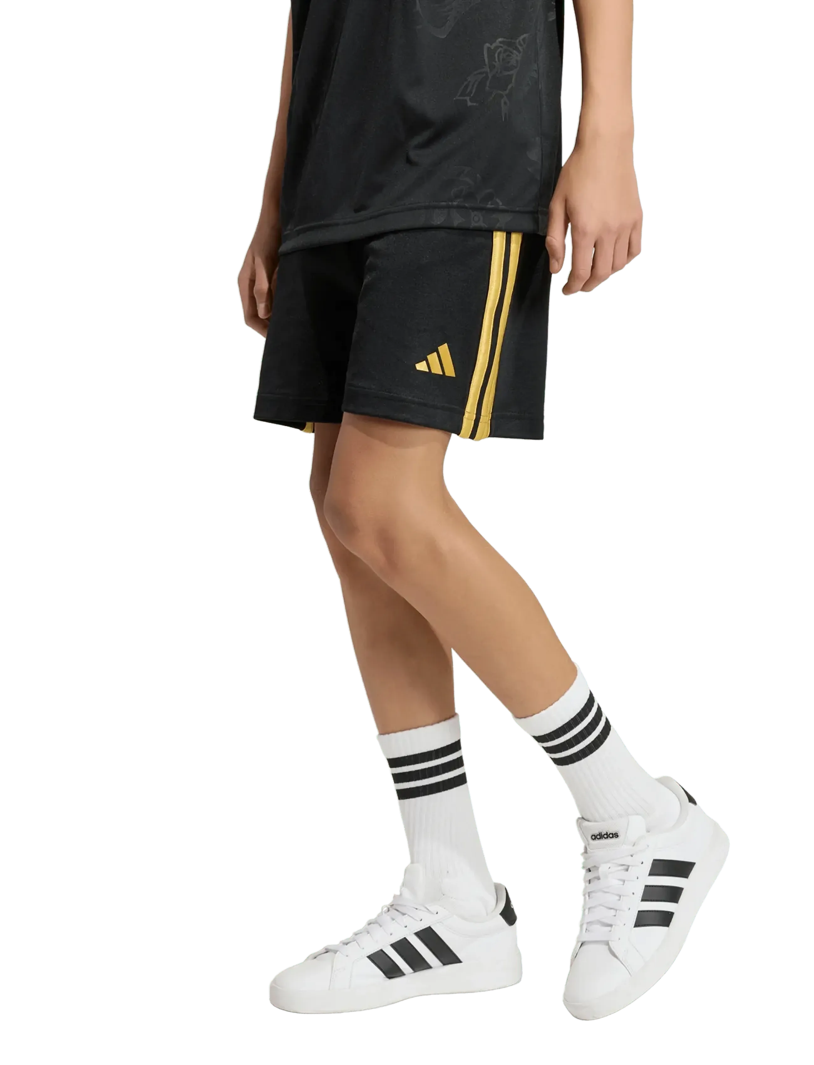 adidas Sportswear - J FN SHRT - black/goldmt - 4