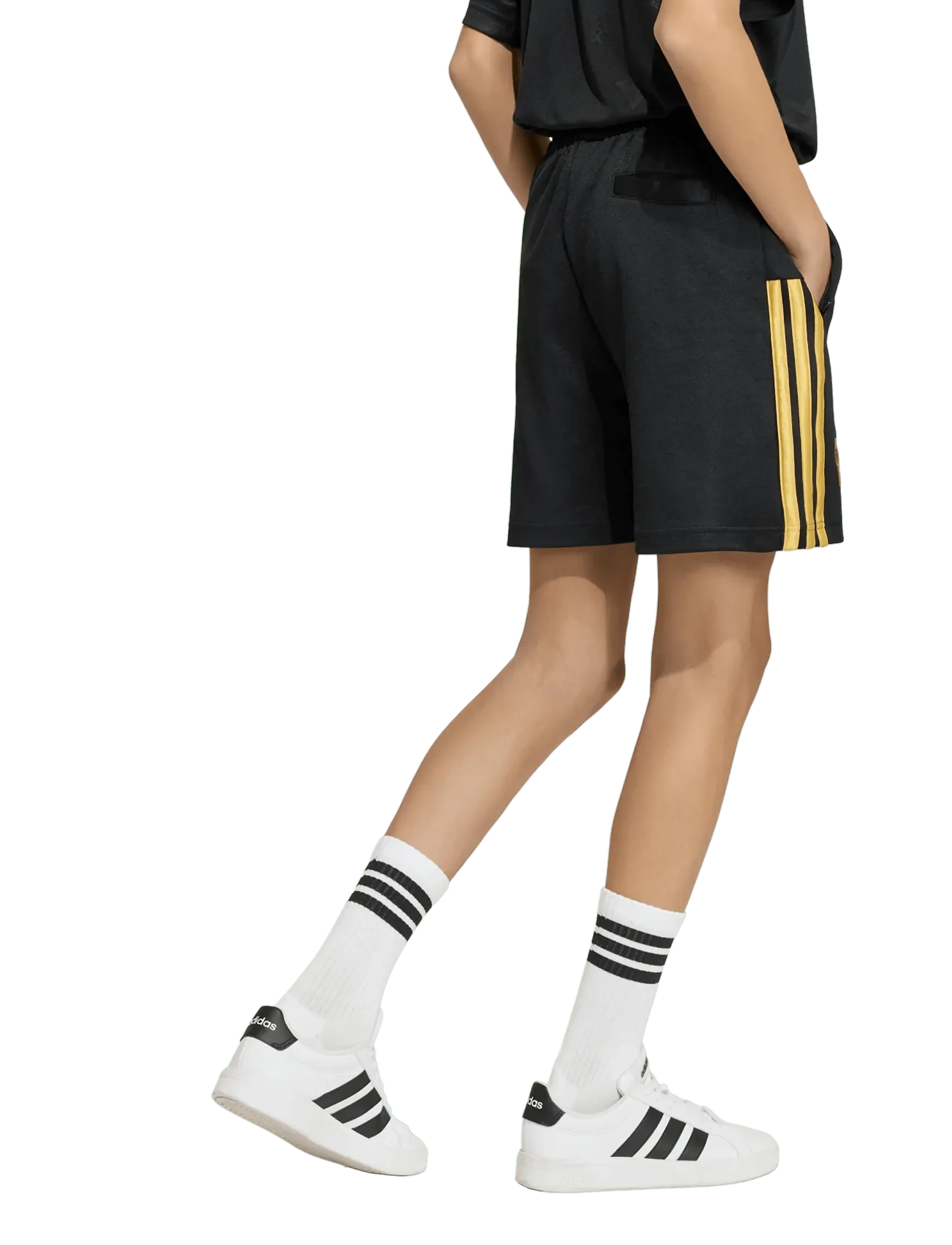 adidas Sportswear - J FN SHRT - black/goldmt - 5