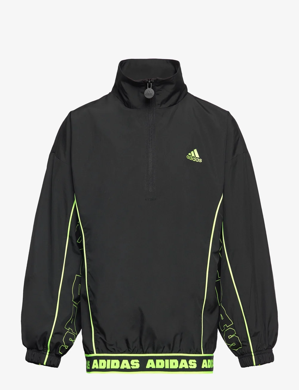 Black adidas jacket sales with yellow stripes
