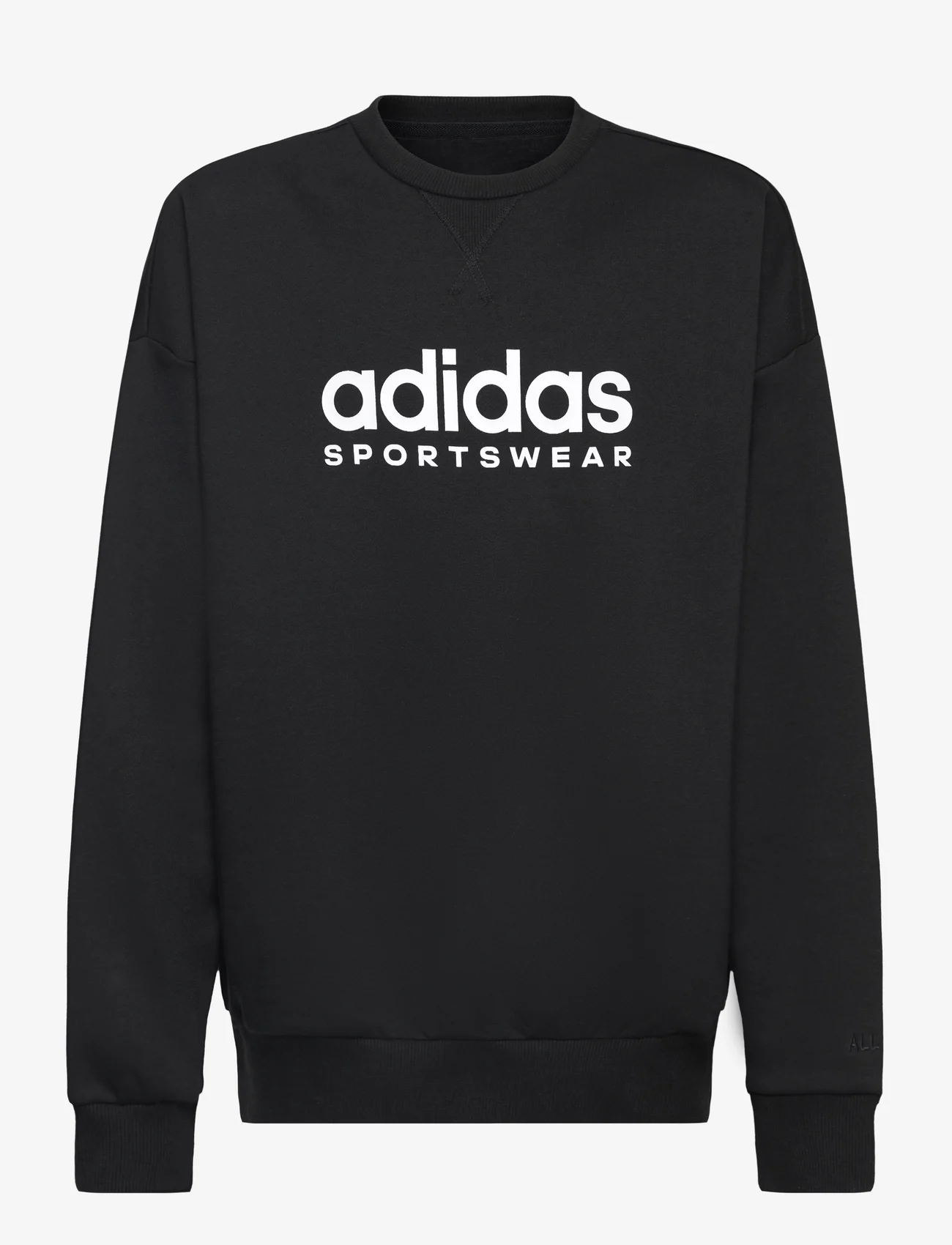 adidas Sportswear - Fleece Crew Sweatshirt Kids - sportiska stila džemperi - black/white - 0