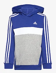 adidas Sportswear - J 3S TIB FL HD - hoodies - selubl/white/mgreyh - 0