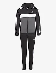 adidas Sportswear - J 3S TIB FL TS - tracksuits - black/white/grefiv - 0