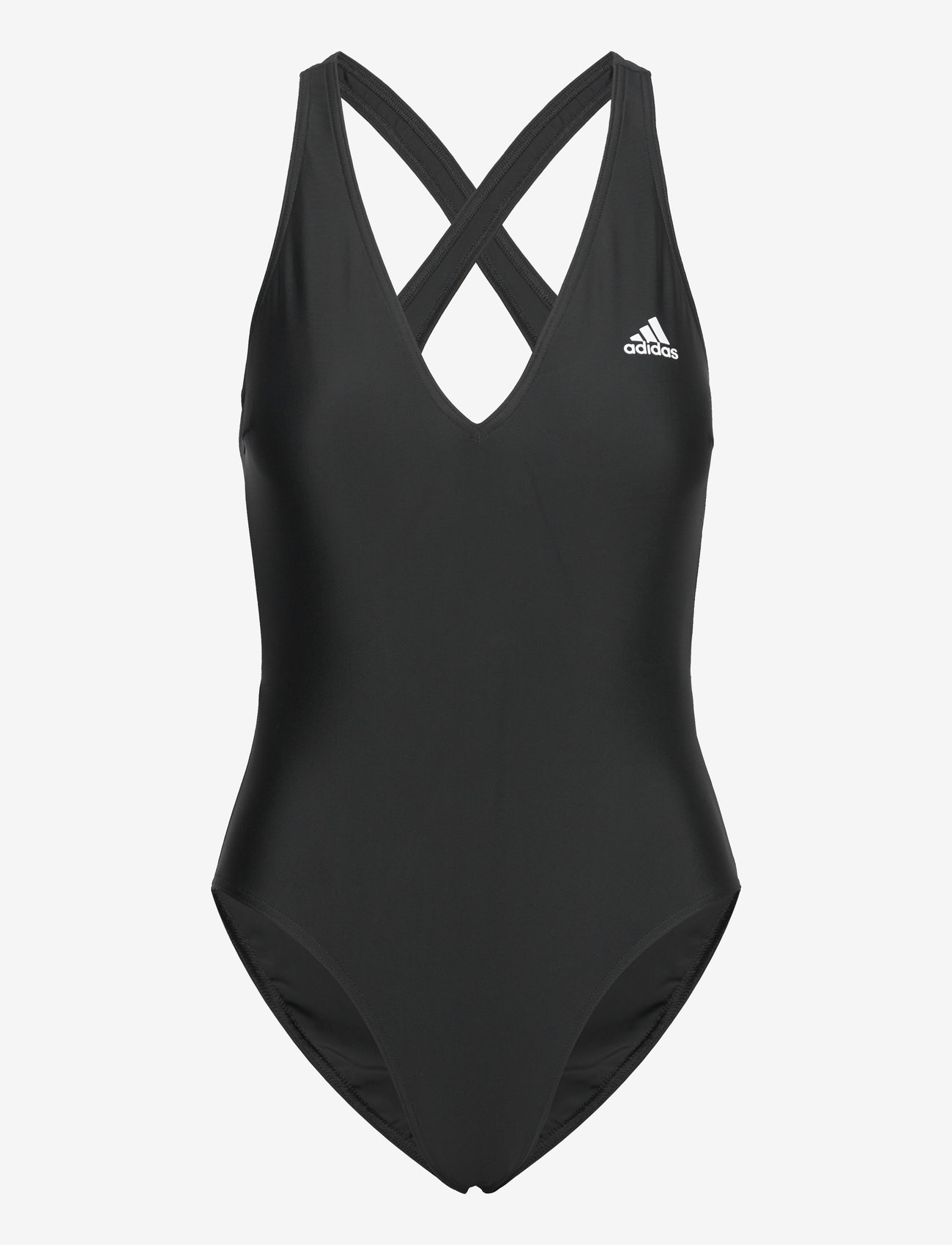 adidas Sportswear - ADIDAS 3 STRIPES SWIMSUIT - sportiga badkläder - black/white - 0