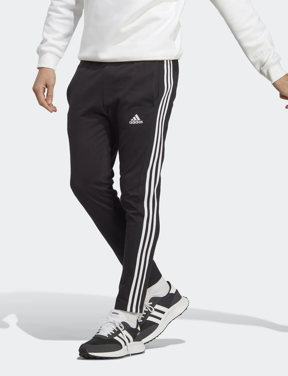 adidas Sportswear - M 3S SJ TO PT - sports pants - black/white - 0