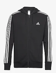 adidas Sportswear - M 3S FT FZ HD - džemperi ar kapuci - black/white - 0