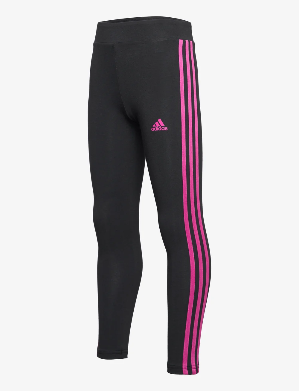 Black adidas pants with top pink stripes