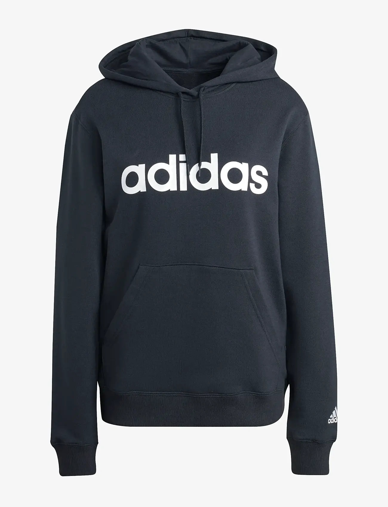 adidas Sportswear - W LIN FT HD - hettupeysur - black/white - 0