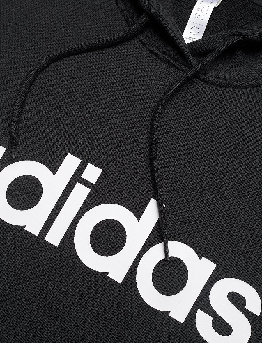 adidas Sportswear - W LIN FT HD - huvtröjor - black/white - 2