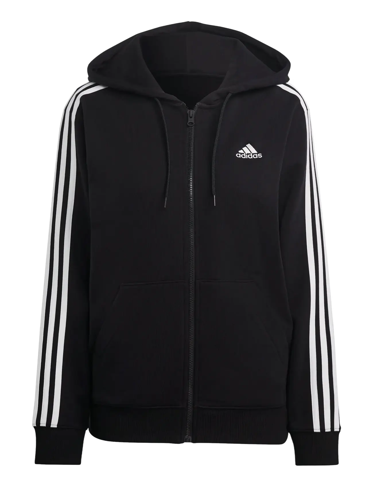 adidas Sportswear W 3S FT FZ R HD - Kleidung - BLACK/WHITE / black