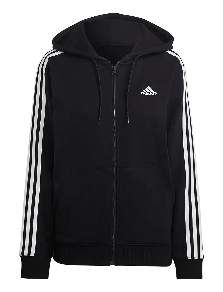 adidas Sportswear - W 3S FT FZ R HD - kapuzenpullover - black/white - 0