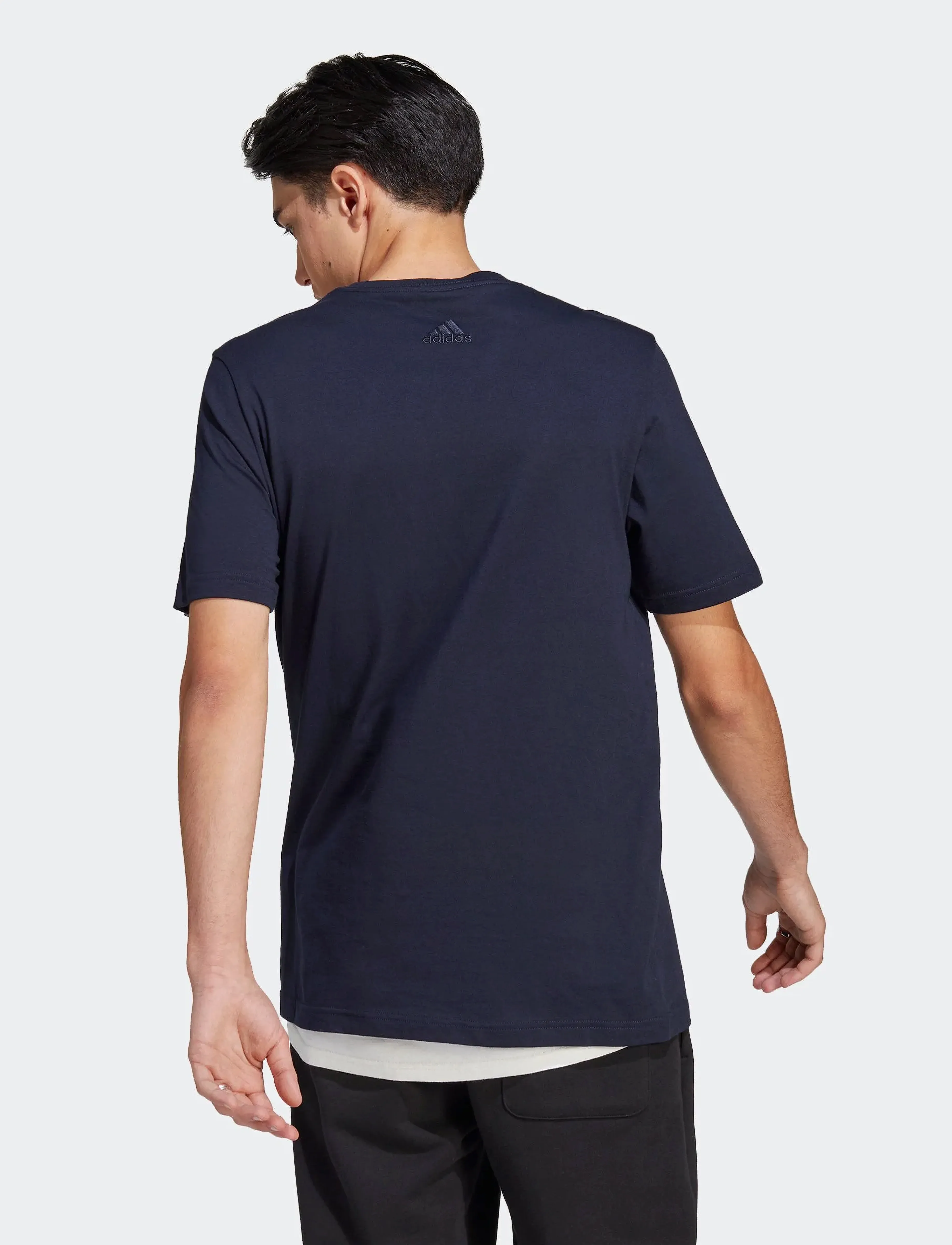 adidas Sportswear M LIN SJ T - Kleidung - LEGINK/WHITE / navy