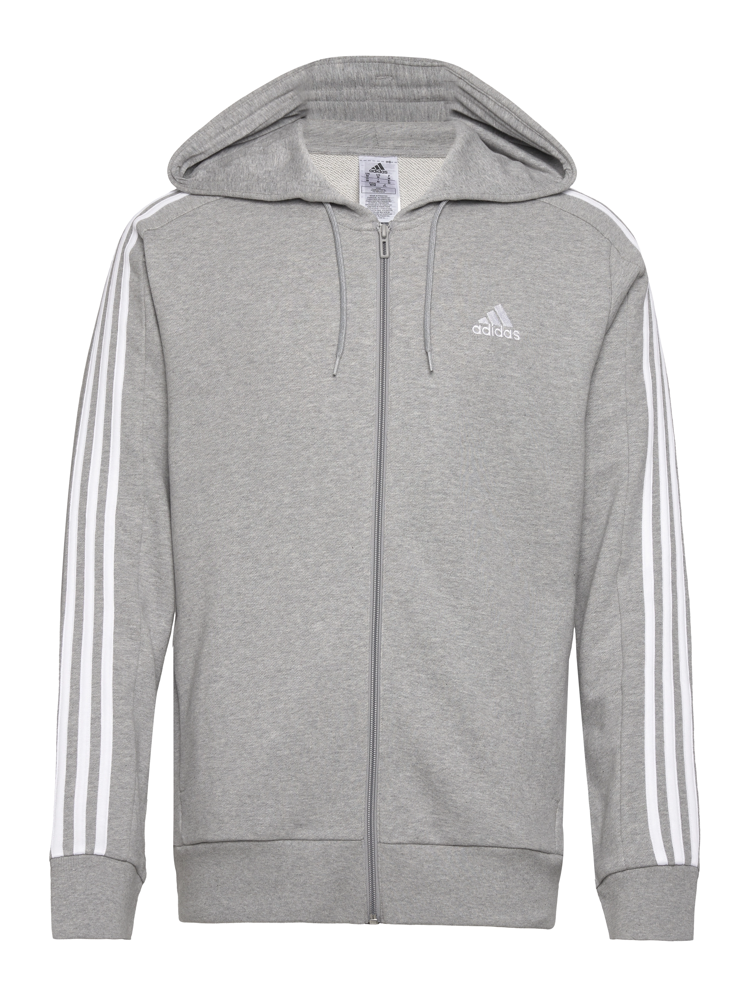 adidas Sportswear - M 3S FT FZ HD - mgreyh/white - 0
