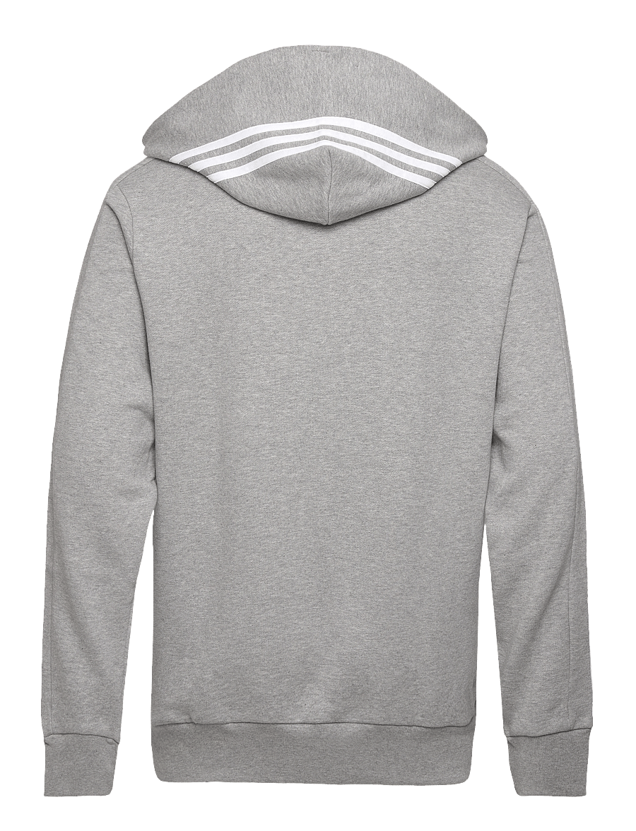 adidas Sportswear - M 3S FT FZ HD - mgreyh/white - 1