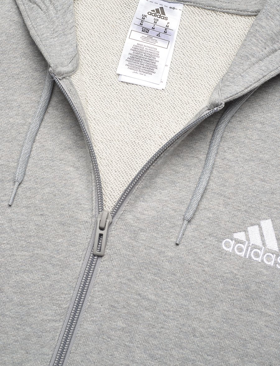 adidas Sportswear - M 3S FT FZ HD - mgreyh/white - 4