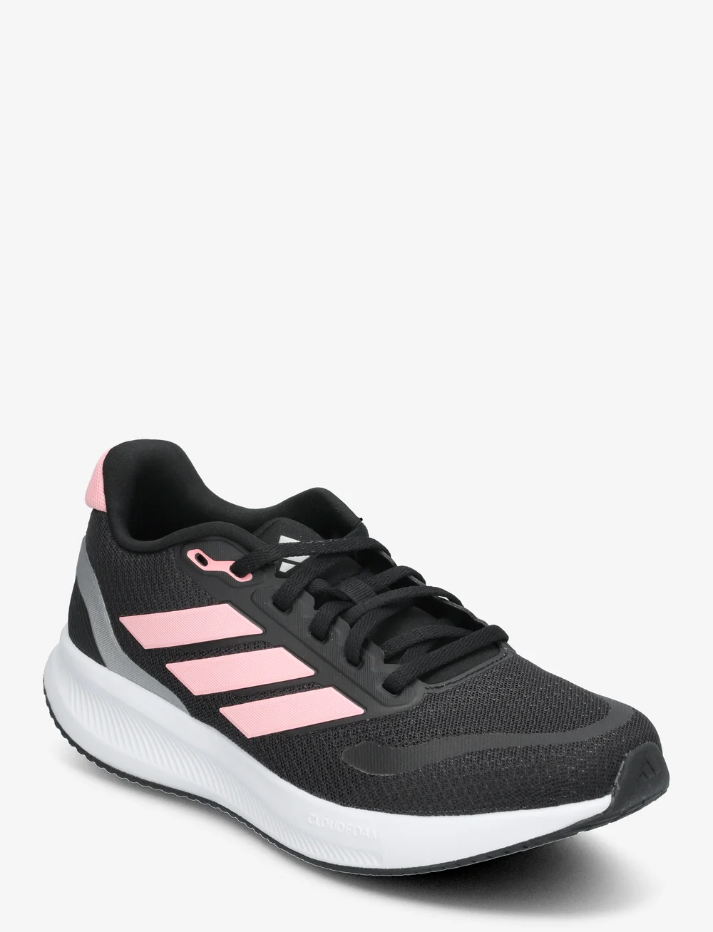 adidas Sportswear - RUNFALCON 5 J - låga sneakers - cblack/pinspa/silvmt - 0