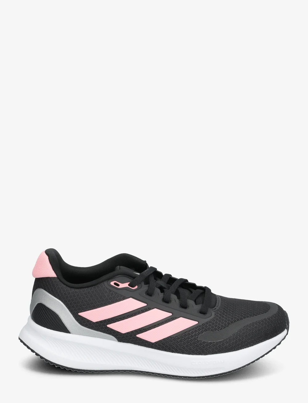 adidas Sportswear - RUNFALCON 5 J - låga sneakers - cblack/pinspa/silvmt - 1