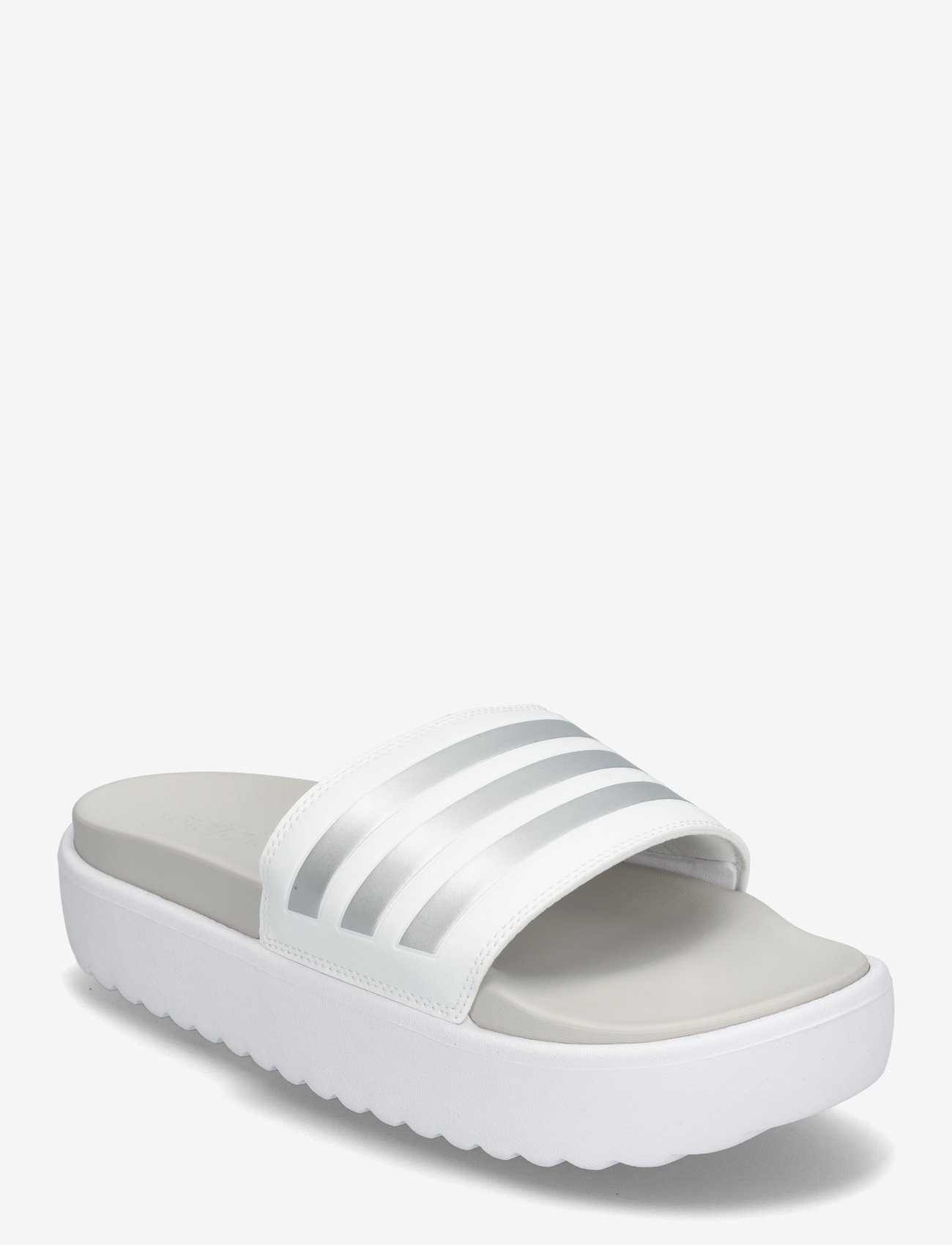 adidas Sportswear - ADILETTE PLATFORM - badesko & badesandaler - ftwwht/zeromt/greone - 0