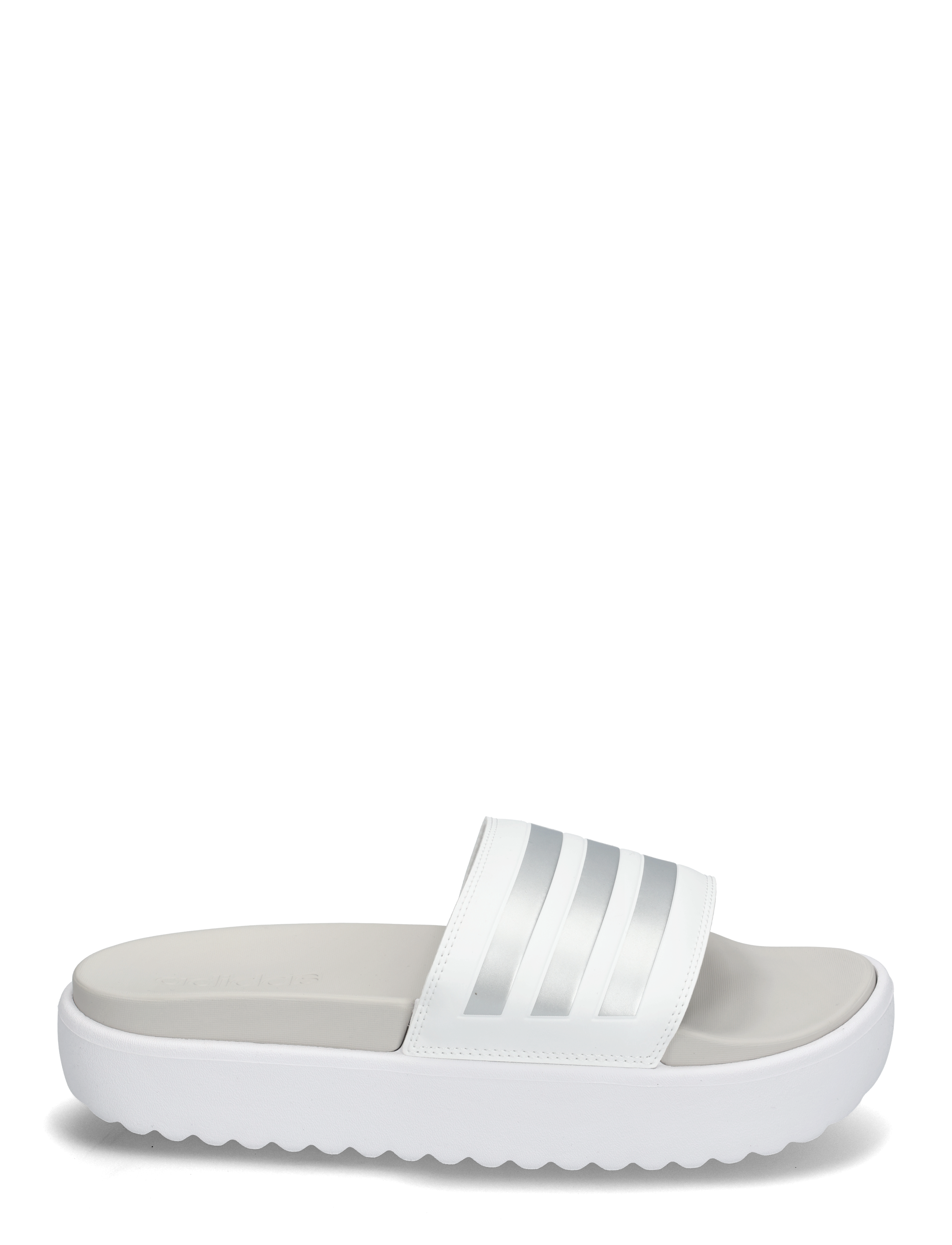 adidas Sportswear - ADILETTE PLATFORM - sandaalid ja sussid - ftwwht/zeromt/greone - 1