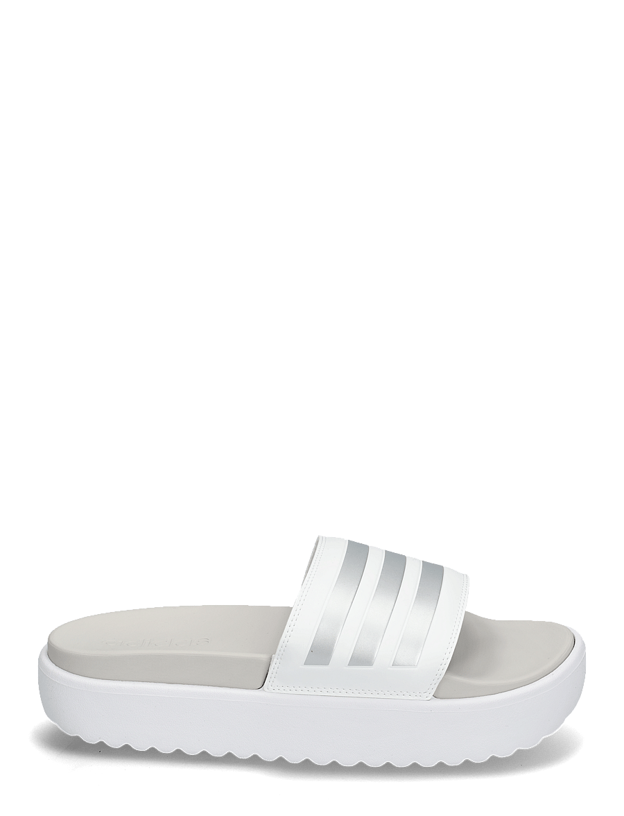 adidas Sportswear - ADILETTE PLATFORM - sandaalit ja tohvelit - ftwwht/zeromt/greone - 1