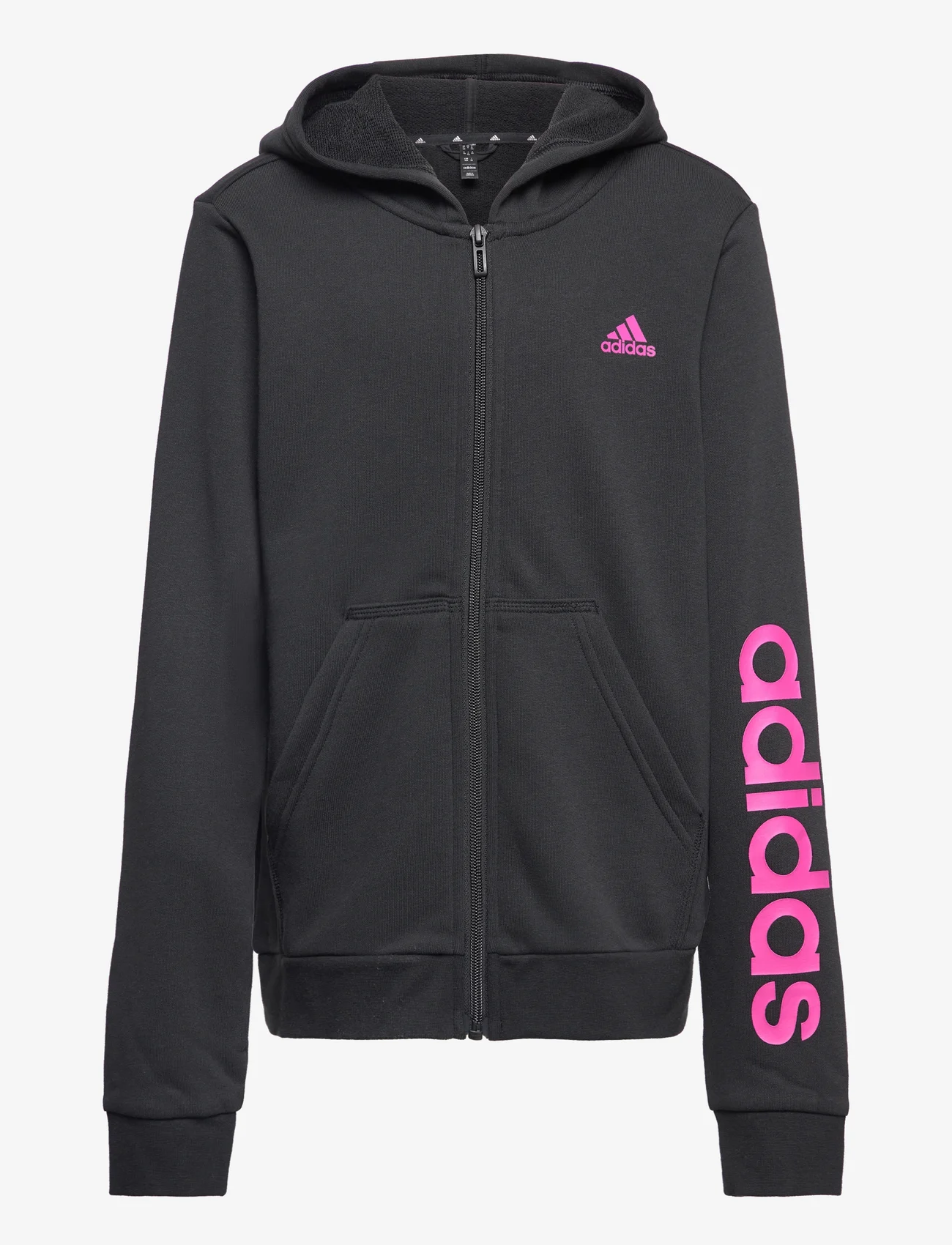 adidas Sportswear - Essentials Linear Logo Full-Zip Hoodie - hoodies - black/selubl - 0
