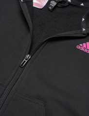 adidas Sportswear - Essentials Linear Logo Full-Zip Hoodie - huvtröjor - black/selubl - 2