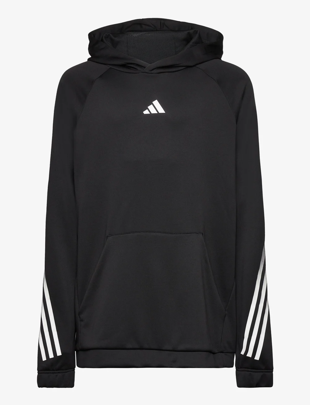 Black adidas hoodie white stripes sales