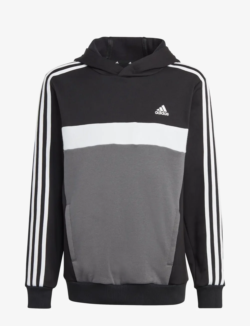 adidas Sportswear - J 3S TIB FL HD - kapuzenpullover - black/white/grefiv - 0