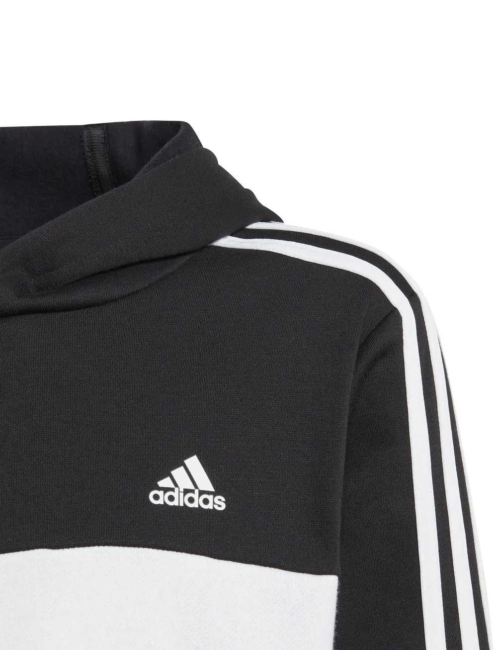 adidas Sportswear - J 3S TIB FL HD - kapuzenpullover - black/white/grefiv - 3
