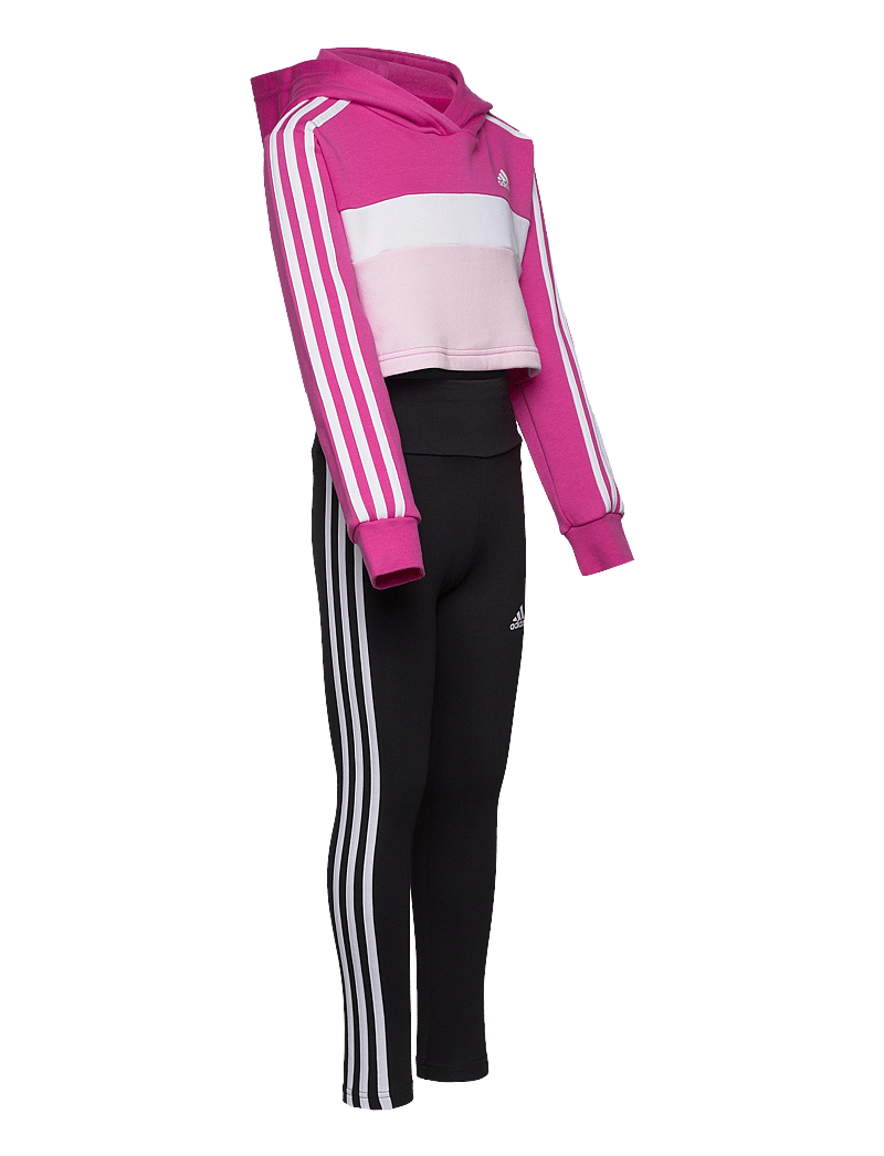 adidas Sportswear - JG 3S TIB FL TS - treniņtērpi un divdaļīgi komplekti - selufu/mgreyh/clpink - 5