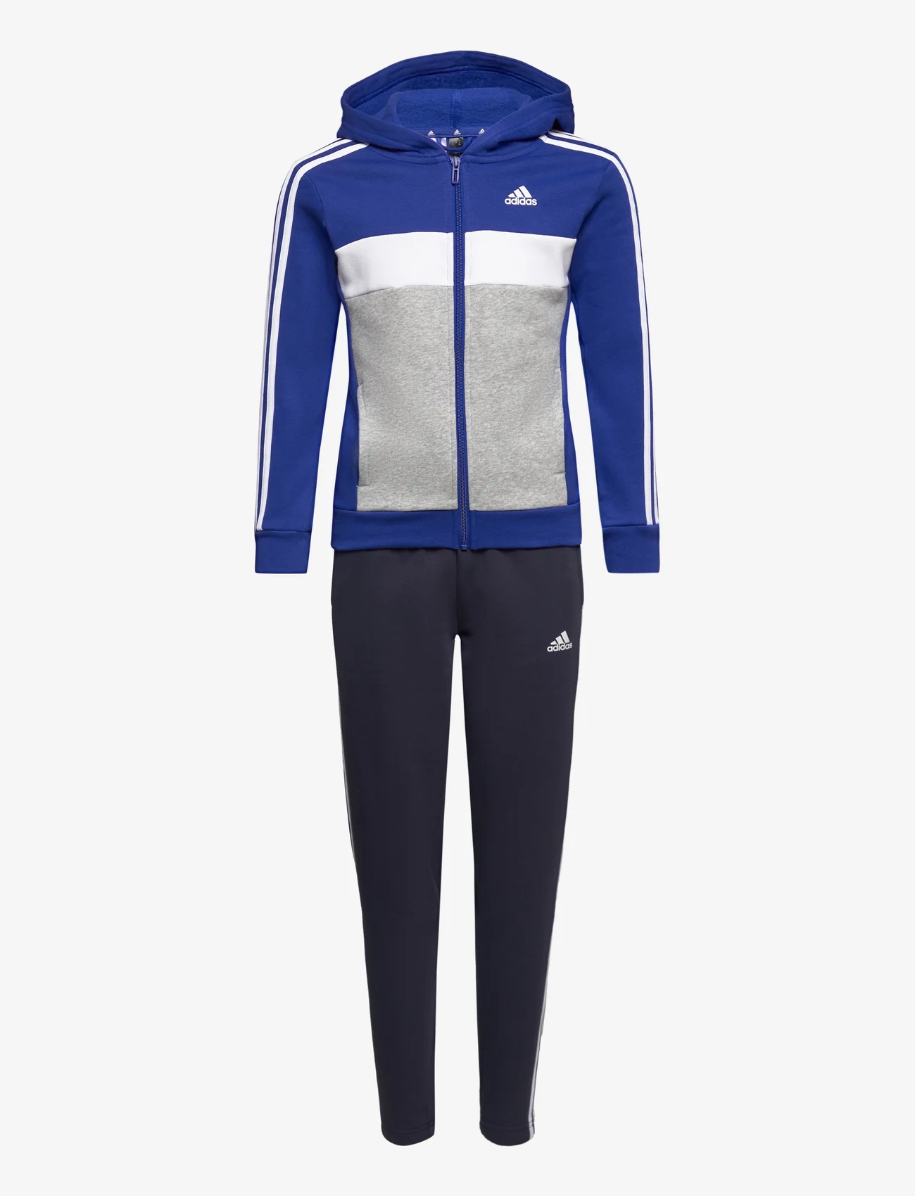 adidas Sportswear - J 3S TIB FL TS - treniņtērpi - selubl/white/mgreyh - 0