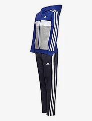 adidas Sportswear - J 3S TIB FL TS - joggingsæt - selubl/white/mgreyh - 3