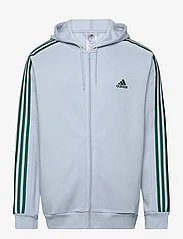 adidas Sportswear - Essentials Fleece 3-Stripes Full-Zip Hoodie - wonblu - 0