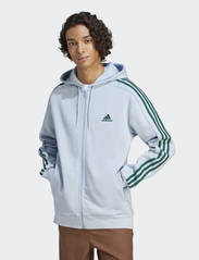 adidas Sportswear - Essentials Fleece 3-Stripes Full-Zip Hoodie - wonblu - 2