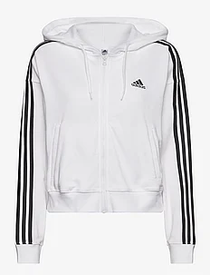 Essentials 3-Stripes French Terry Bomber Full-Zip Hoodie, adidas Sportswear