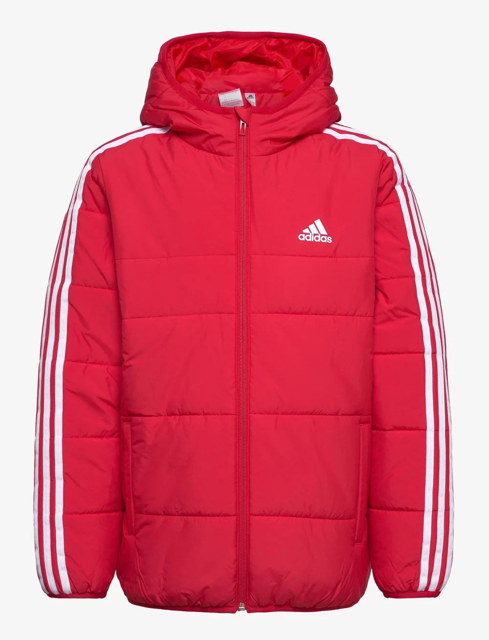Adidas originals three stripe padded jacket in sales red