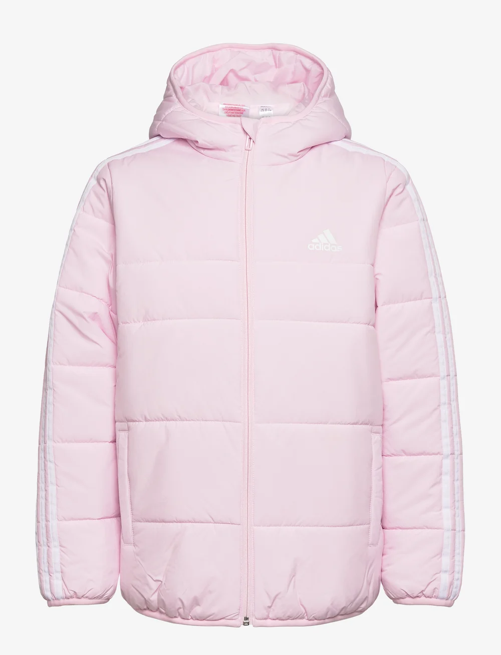 Pink adidas puffer jacket best sale