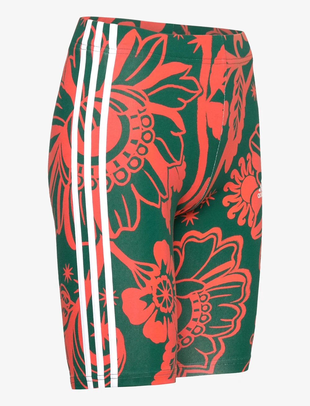 Red adidas hot sale biker shorts