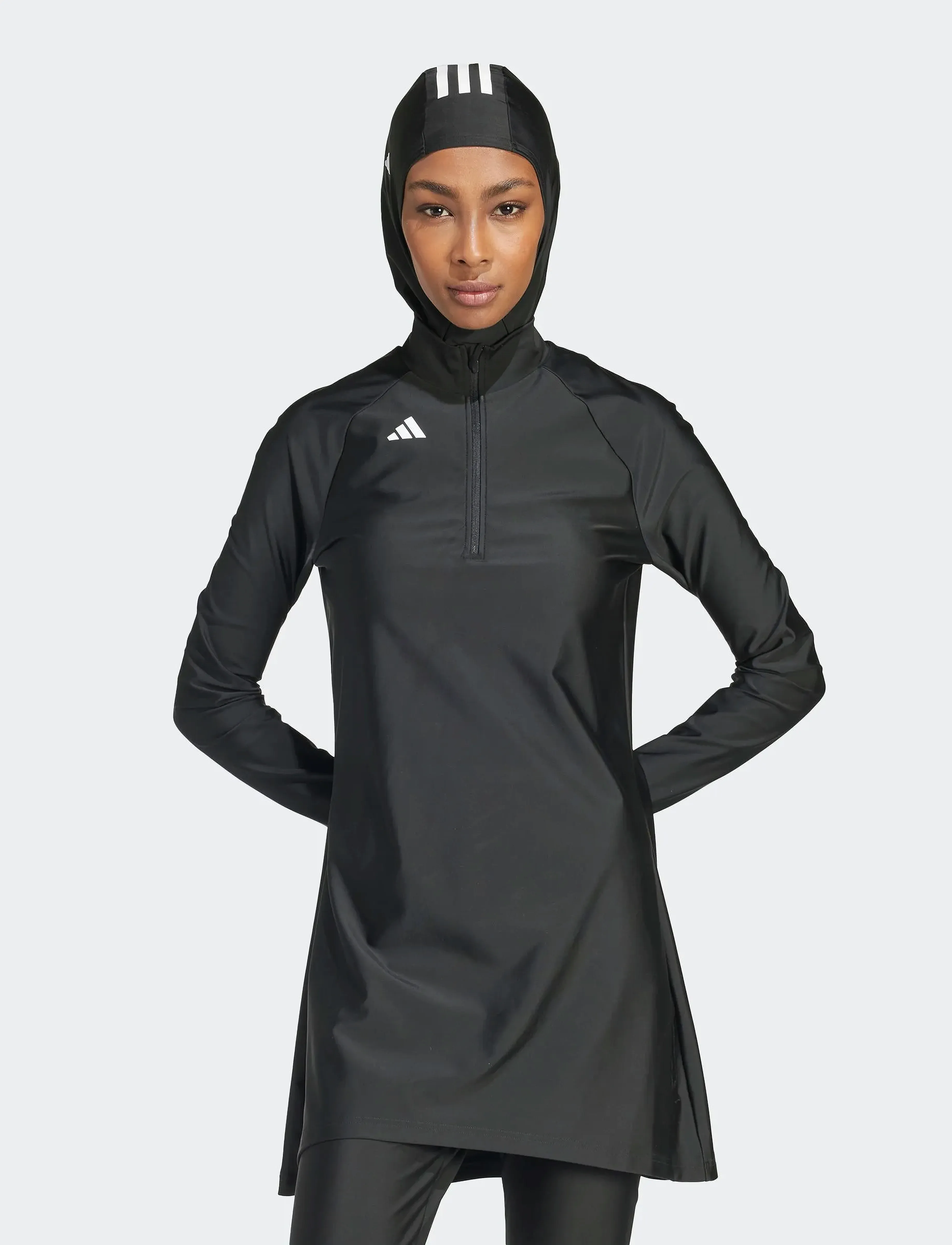 adidas Sportswear 3S Ls Swim Top, 34, Sport Bademode, Schwarz - Swimsuits, Frauen