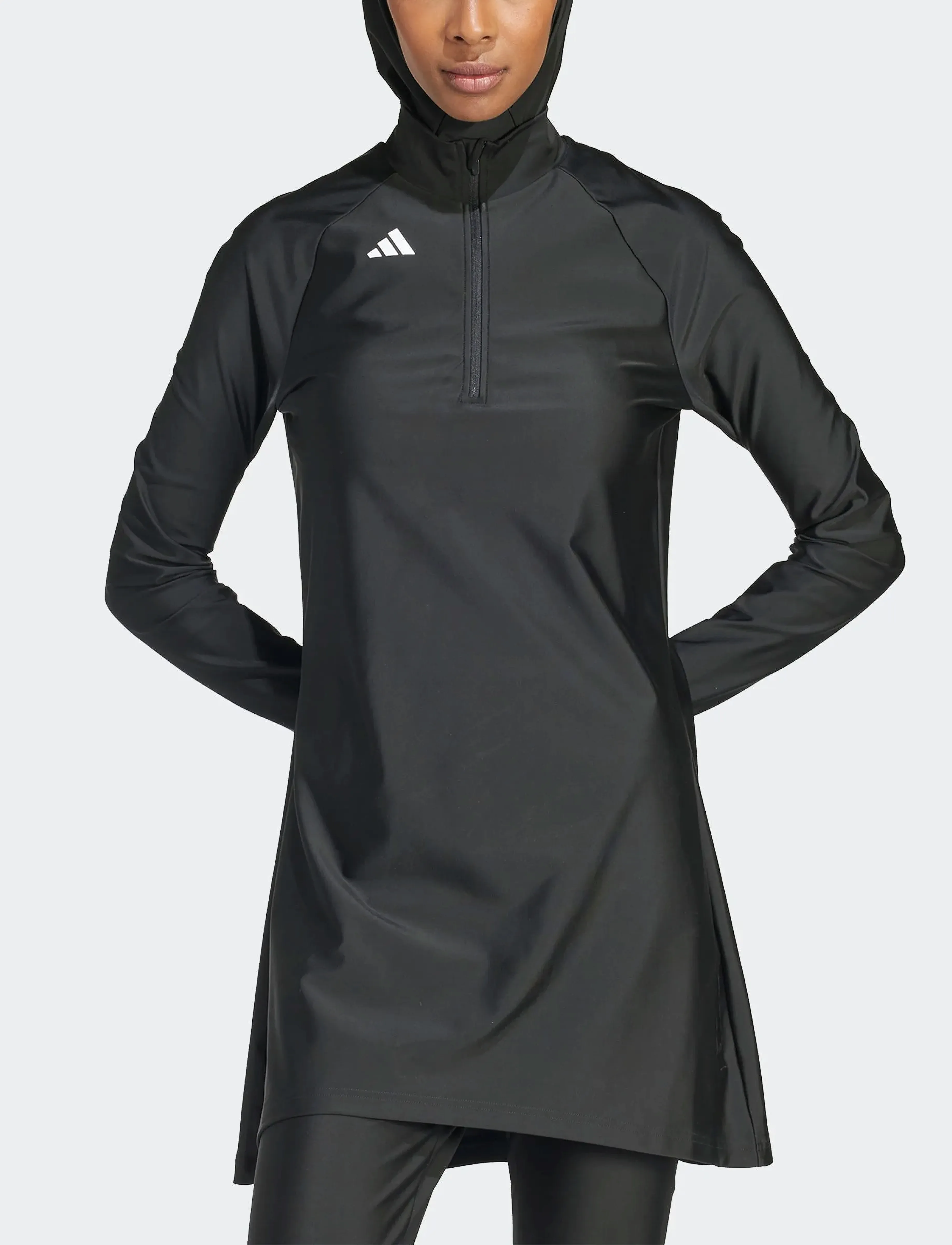 adidas Sportswear - 3S LS SWIM TOP - urheilu-uima-asut - black - 3