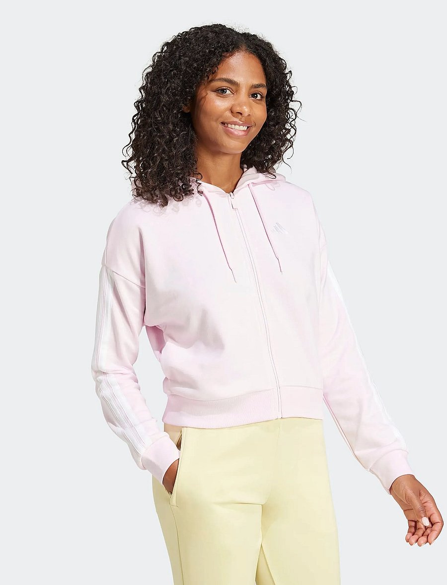 adidas Sportswear - W 3S FT FZ HD - overdele - clpink/white - 0
