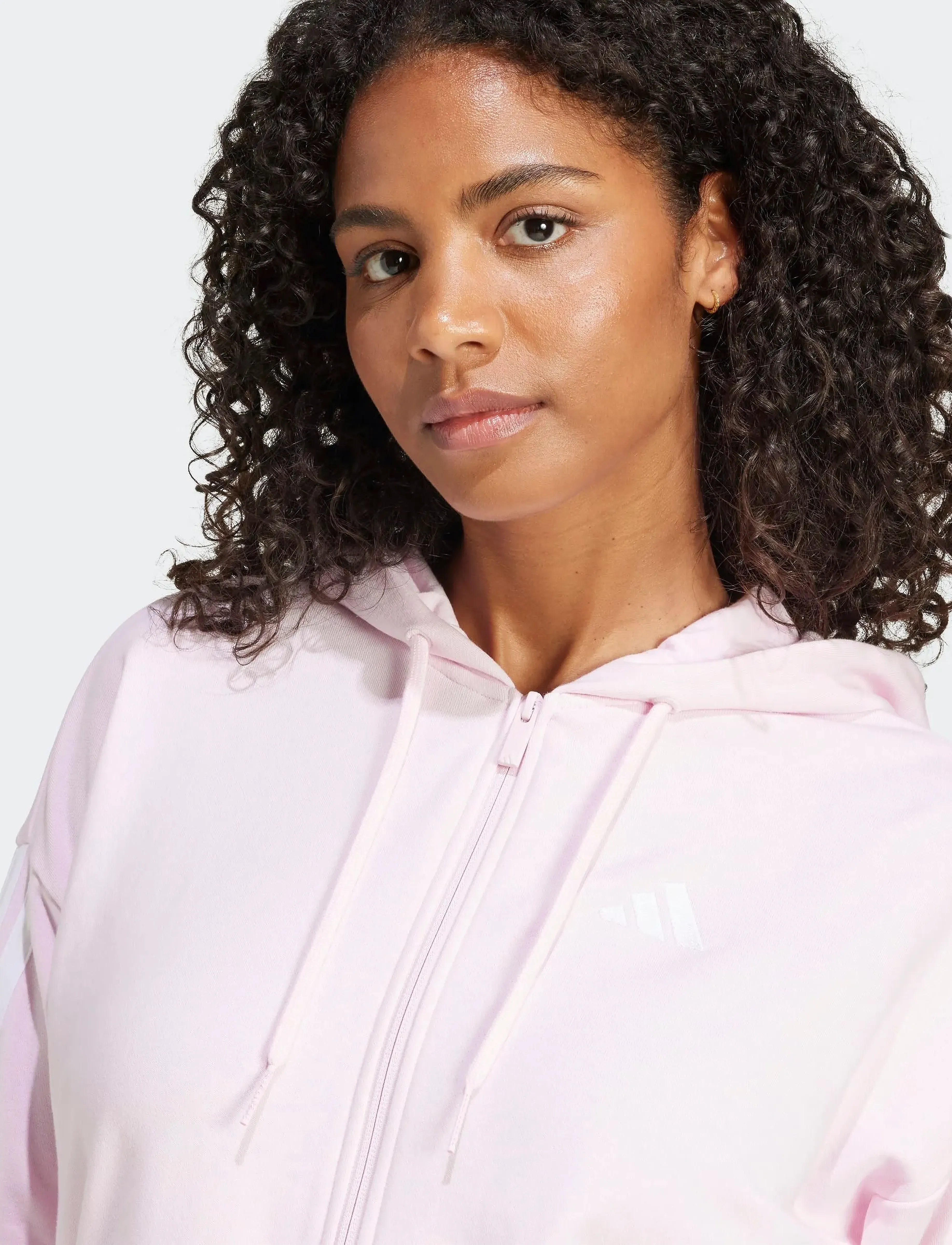 adidas Sportswear - W 3S FT FZ HD - overdele - clpink/white - 5