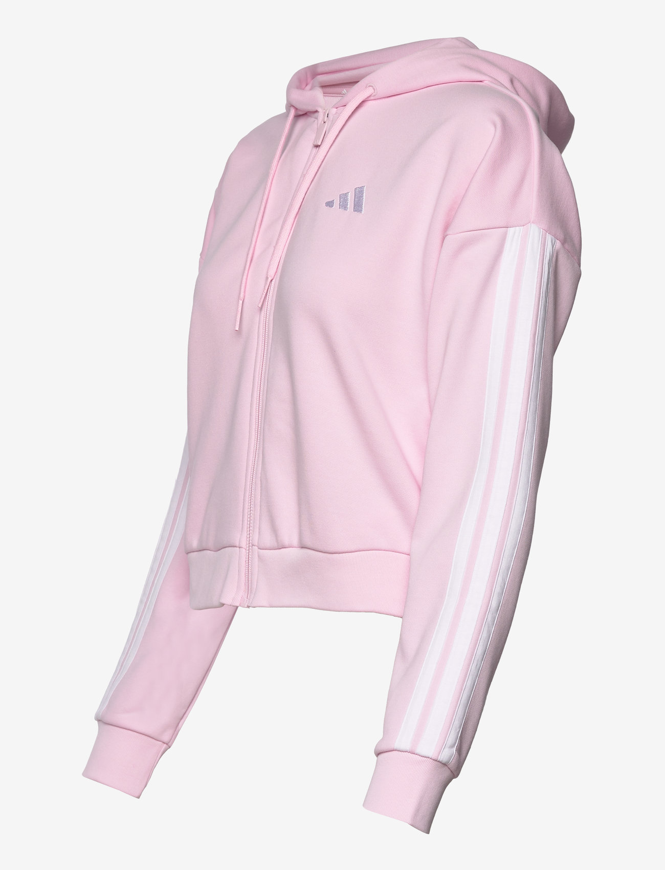 adidas Sportswear - W 3S FT FZ HD - huvtröjor - clpink/white - 4