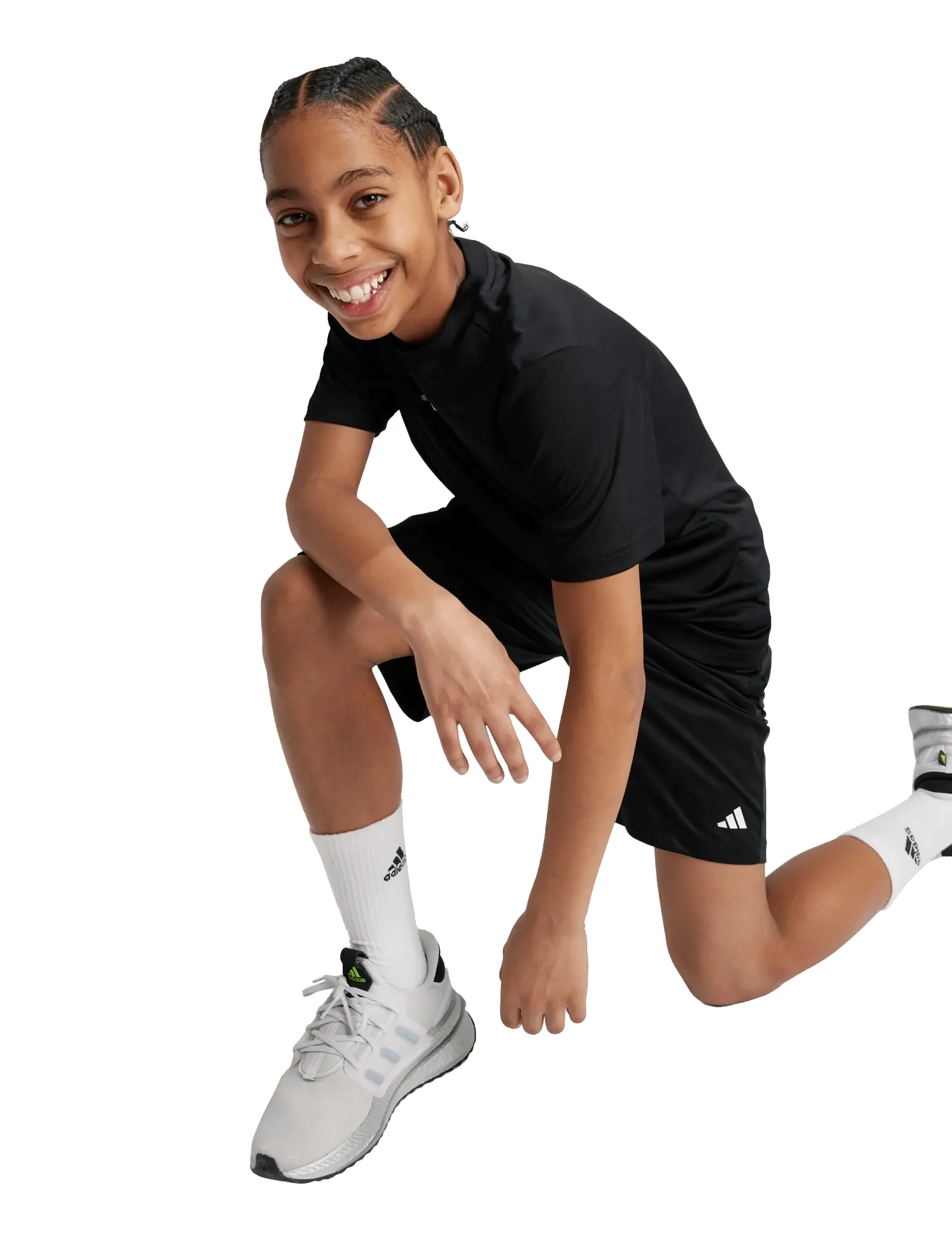 adidas Sportswear J TR-ES SH - Shorts - BLACK/WHITE / black