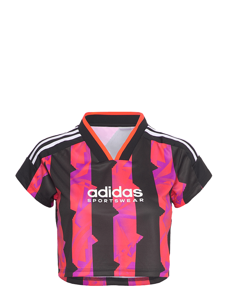 adidas Sportswear - TIRO CUT 3 STRIPES PRINT BABY T-SHIRT - t-särgid - black/purbur - 0