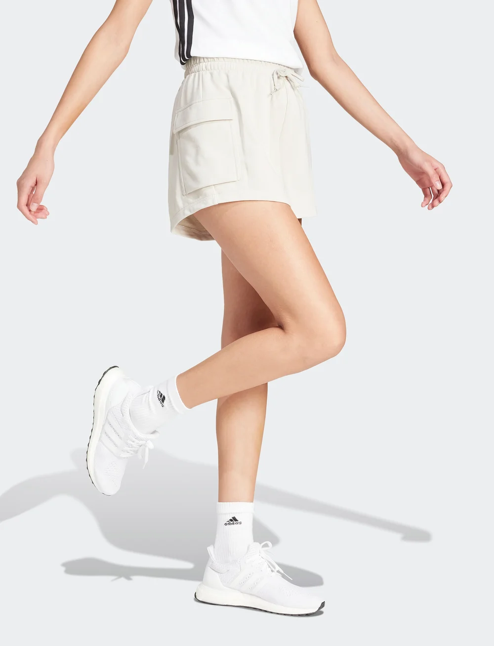 adidas Sportswear - W SL FT SHO - freizeit shorts - wonalu/white - 0
