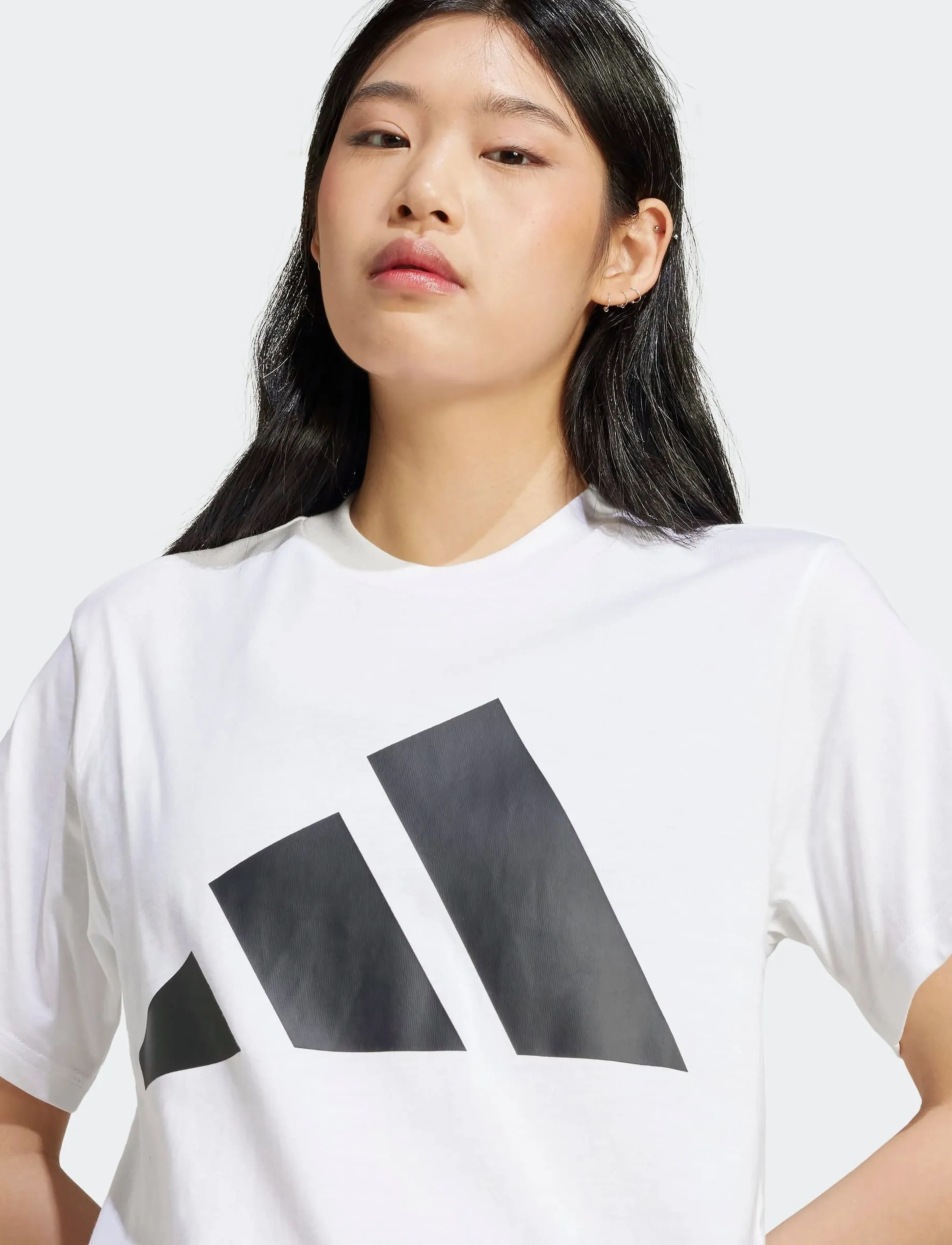 adidas Sportswear - W BL SJ T - t-shirts - white/black - 3